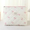 2024 Korea Bow Print Women Makeup Bag Large Capacity Portable Cosmetic Case for Travel Toiletries Cosmetics Storage Bag 4