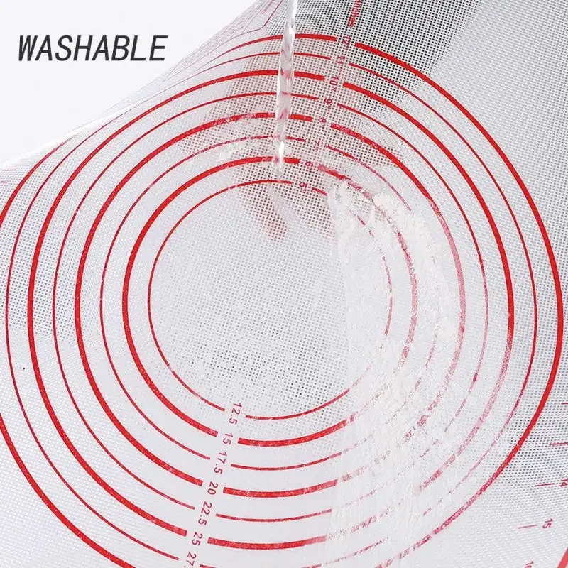 50/40cm Silicone Pad Baking Mat Sheet Kneading Dough Mat For Kitchen Rolling Dough Pizza Large Non-Stick Maker Gadgets silicone baking mat