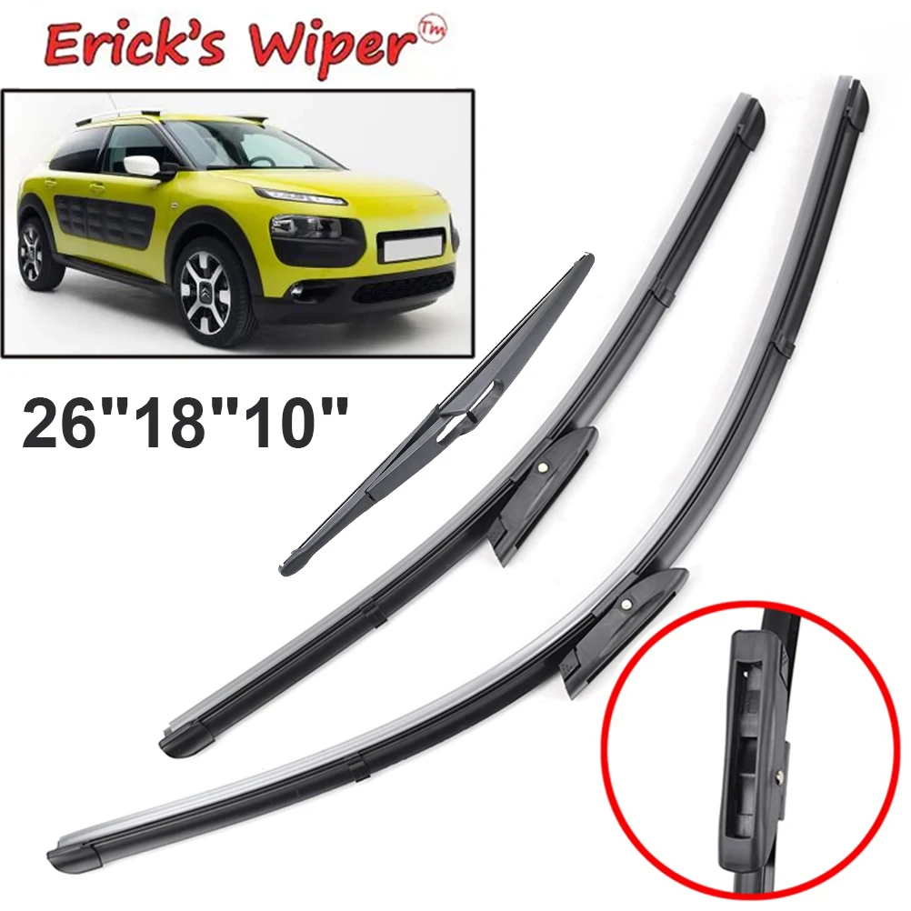 Erick's Wiper Front & Rear Wiper Blades Set For Citroen C4 Cactus 2014