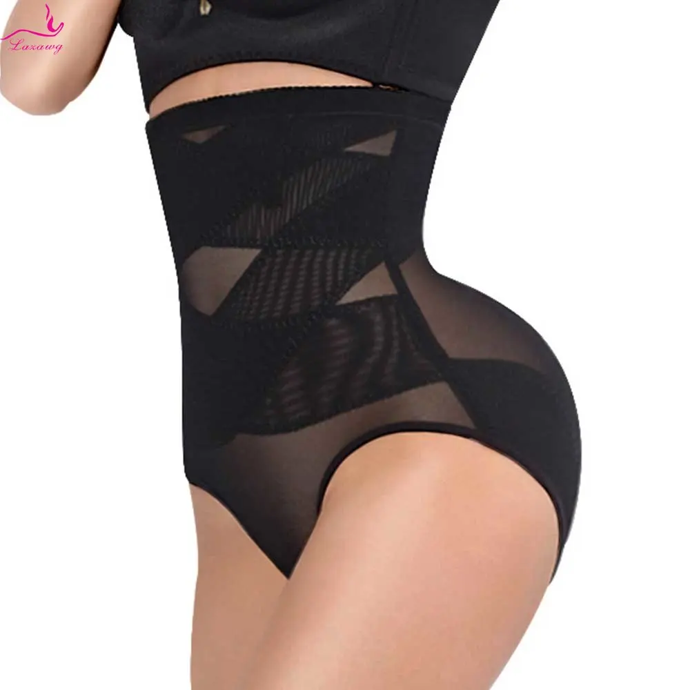 LAZAWG Tummy Control Panties for Women High Waist Shorts Body Shaper Flat Belly Panty Shapewear Seamless Underwear Sexy velssut women tummy control bodysuit waist trainer shapewear cincher body shaper faja seamless belly control slip underwear