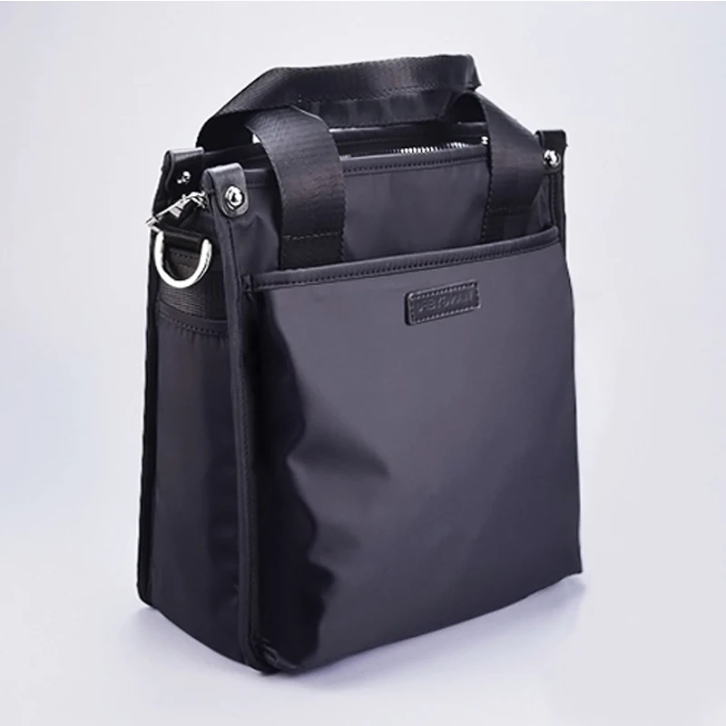 Casual Oxford Cloth Men's Briefcase Vertical Nylon Canvas Shoulder Bag Business Handbag Soft Handle for Young Men - 2