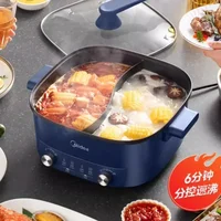 Midea Electric Hotpot Mandarin Duck Home Multi Functional Electric Stir Fryer, Electric Cooker, 6L Non Stick Pot 2