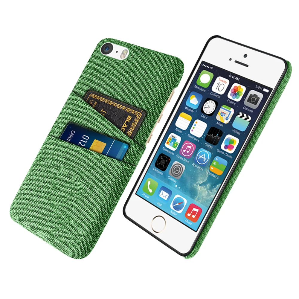 Luxury Fabric Dual Card iPhone Case