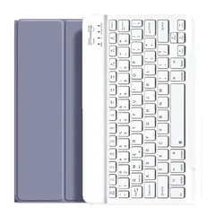 Silicone Keyboard Case with Spanish and Russian Keyboard Cover for Russian (Lavender case key)