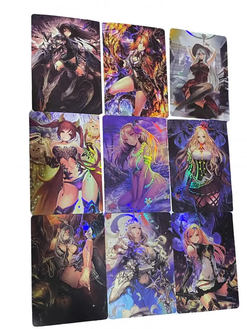 

9Pcs/Set Anime Shadowverse cards Arisa Erika Eris Isabelle Color flash kawaii DIY Hobbies Collection Cards Gift Toys for friend