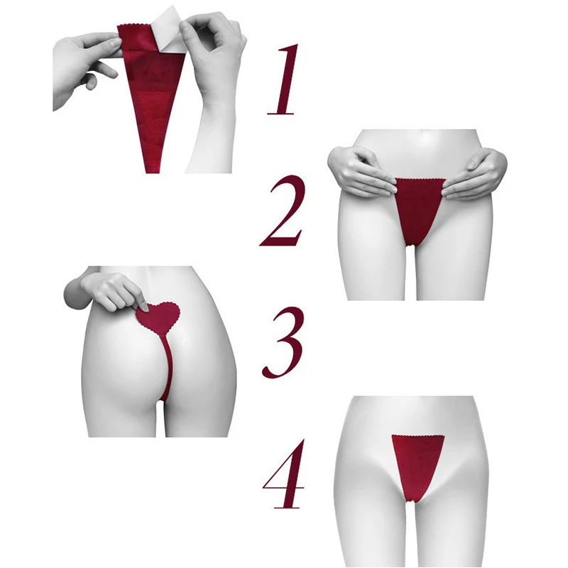 Men's Sexy Low Rise Self-adhering Camel Toe C String Crossdresser T-Back Thongs Hiding Gaff Underwear Bikini Briefs