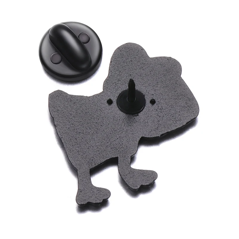Animal Duck Goose Enamel Pin Rose Bread in His Mouth Brooch Cartoon Badge Backpack Women Men Lapel Friends Jewelry