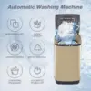 Washing Machine,15.6 LBS Full-Automatic Washer and Dryer Combo,Compact Laundry Washing Machine with Drain Pump,10 Wash Program 3