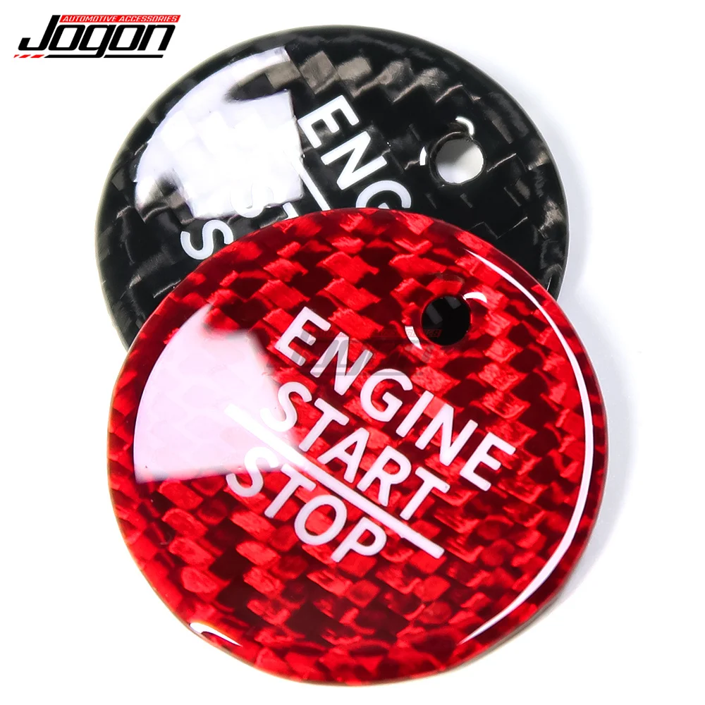For Ford F-150 F150 Raptor 2015 2016 2017-2020 Carbon Fiber Engine Start Stop Button Cover Trim Car Switch Sticker Accessories