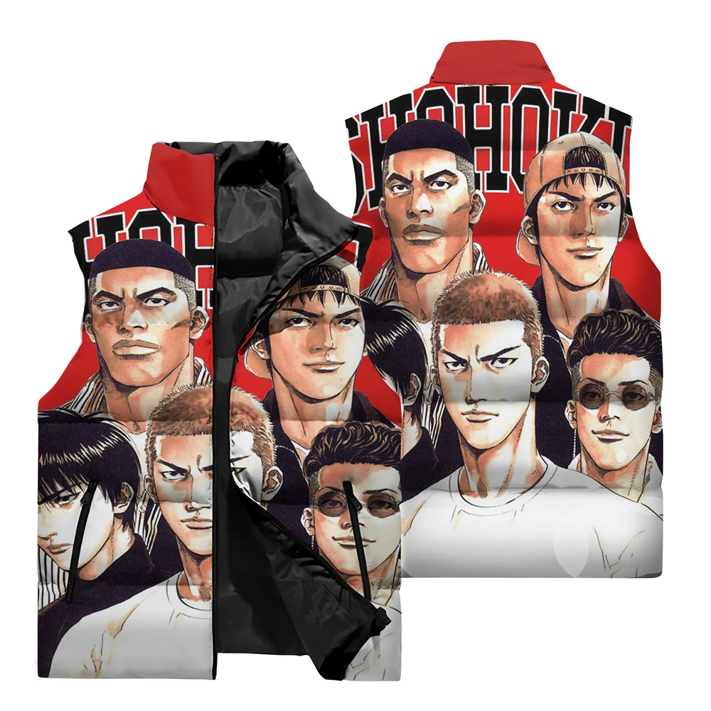 Slam Dunk Cherry Blossom 3D Printed Fashion Sports Giacca Senza Maniche Street Canotta Da Basket Oversize Antivento