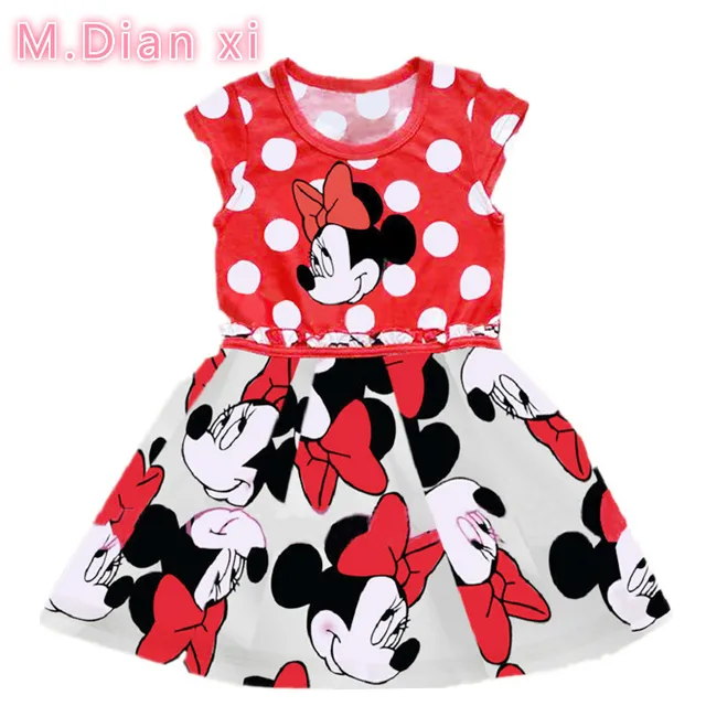 2018 New Summer Cotton Baby Girls Cartoon Long Sleeves Dress Children's Clothing Kids Princess Dresses Casual Clothes 0-2years 4