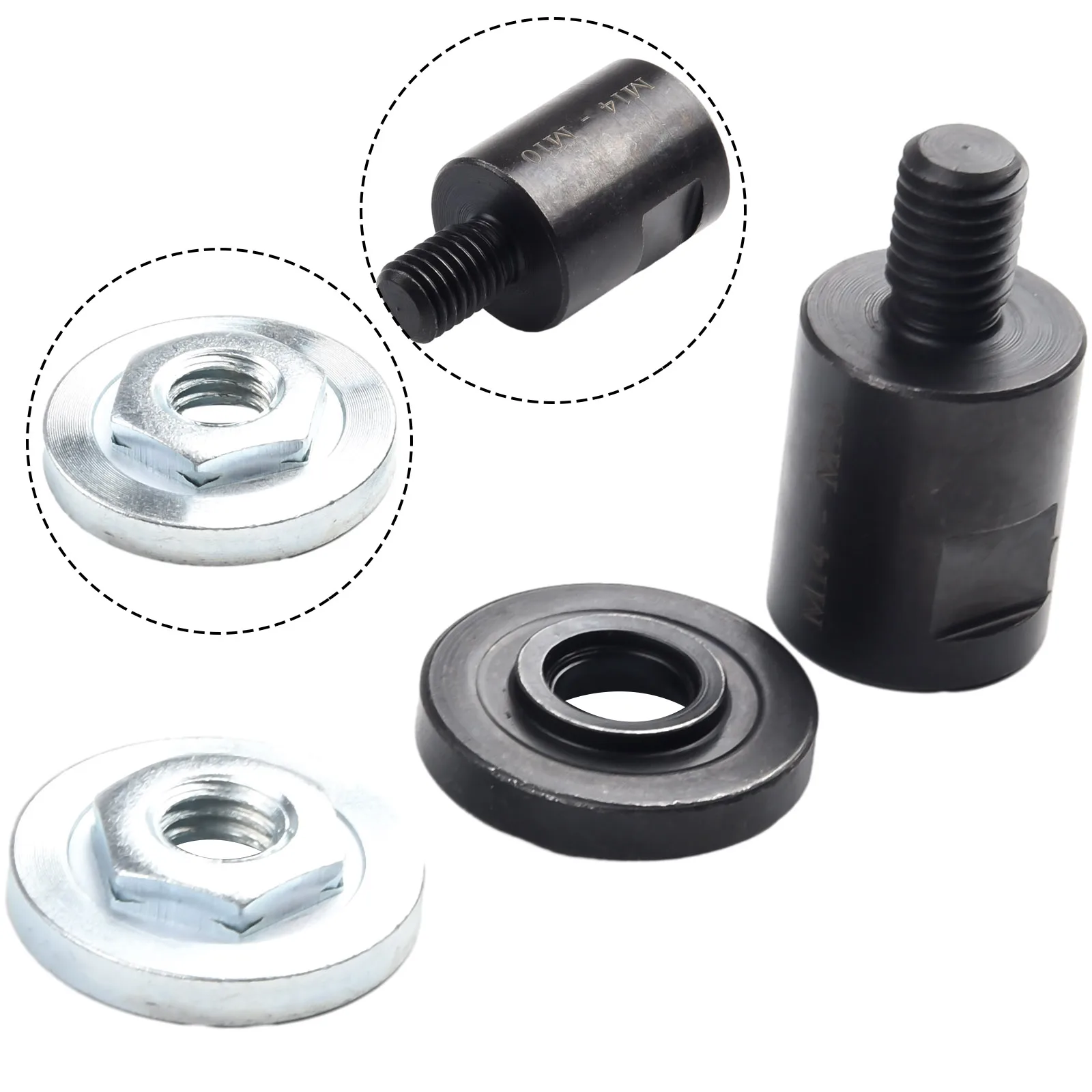 

Angle Grinder Grinder Adapter Accessories Easy To Carry M14 M10 Metal Material Platen Set For Polishing Pads Drill Bits