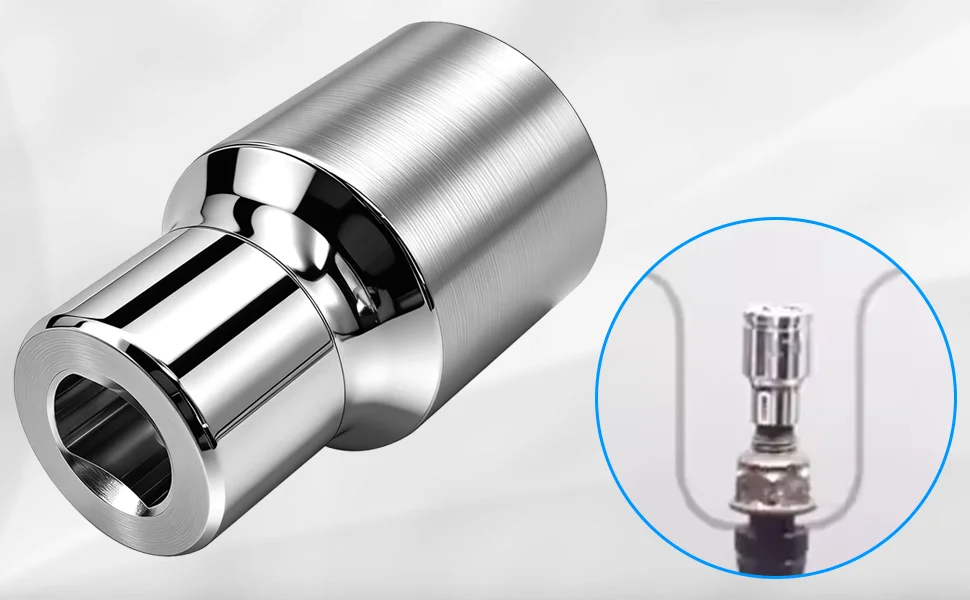 Ein Stoßdämpfer-Sockel aus Stahl – ein Werkzeug zum Aus- und Einbau von Stoßdämpfern – kompatibel mit „Double-D“-Profilen. – Detail 3