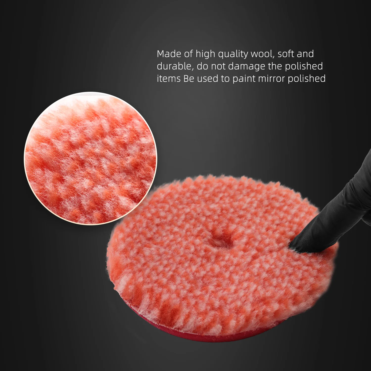 SPTA V2.0 Heavy Cutting Wool Polishing Pad 3"(76mm)/5"(125mm)/6"(150mm) for Car Polishing