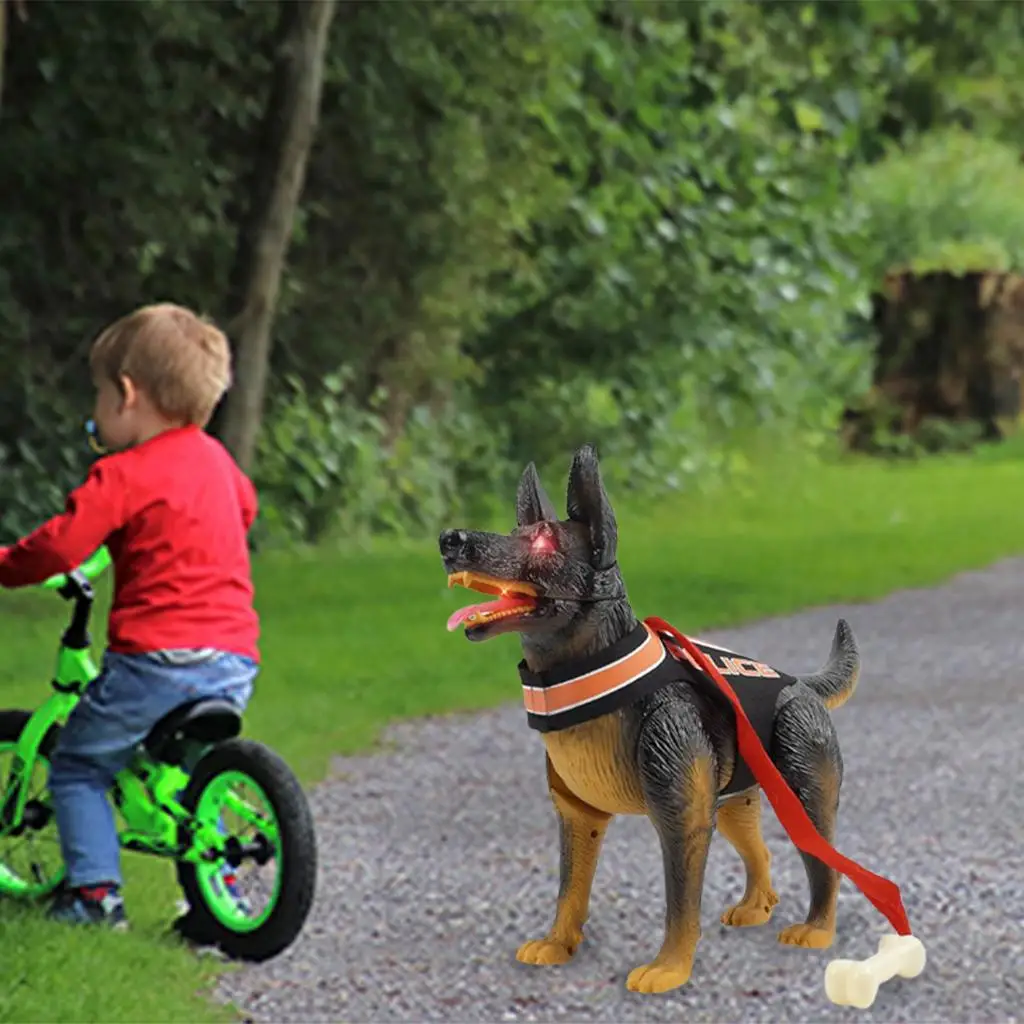 

Moveable Electronic Pet Dog Battery Operated Interactive Toy Figures Sound Effects Plastic Puppy Toy for Children Boys Toddlers