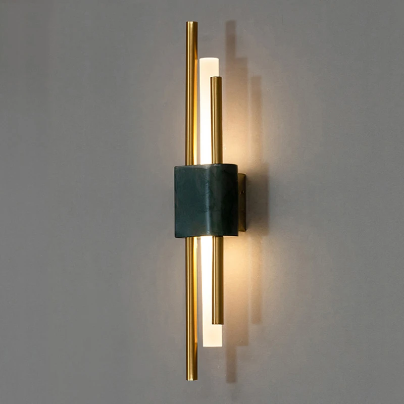 

Postmodern luxury marble wall lamp, living room background wall decoration, simple bedroom bedside wall lamp