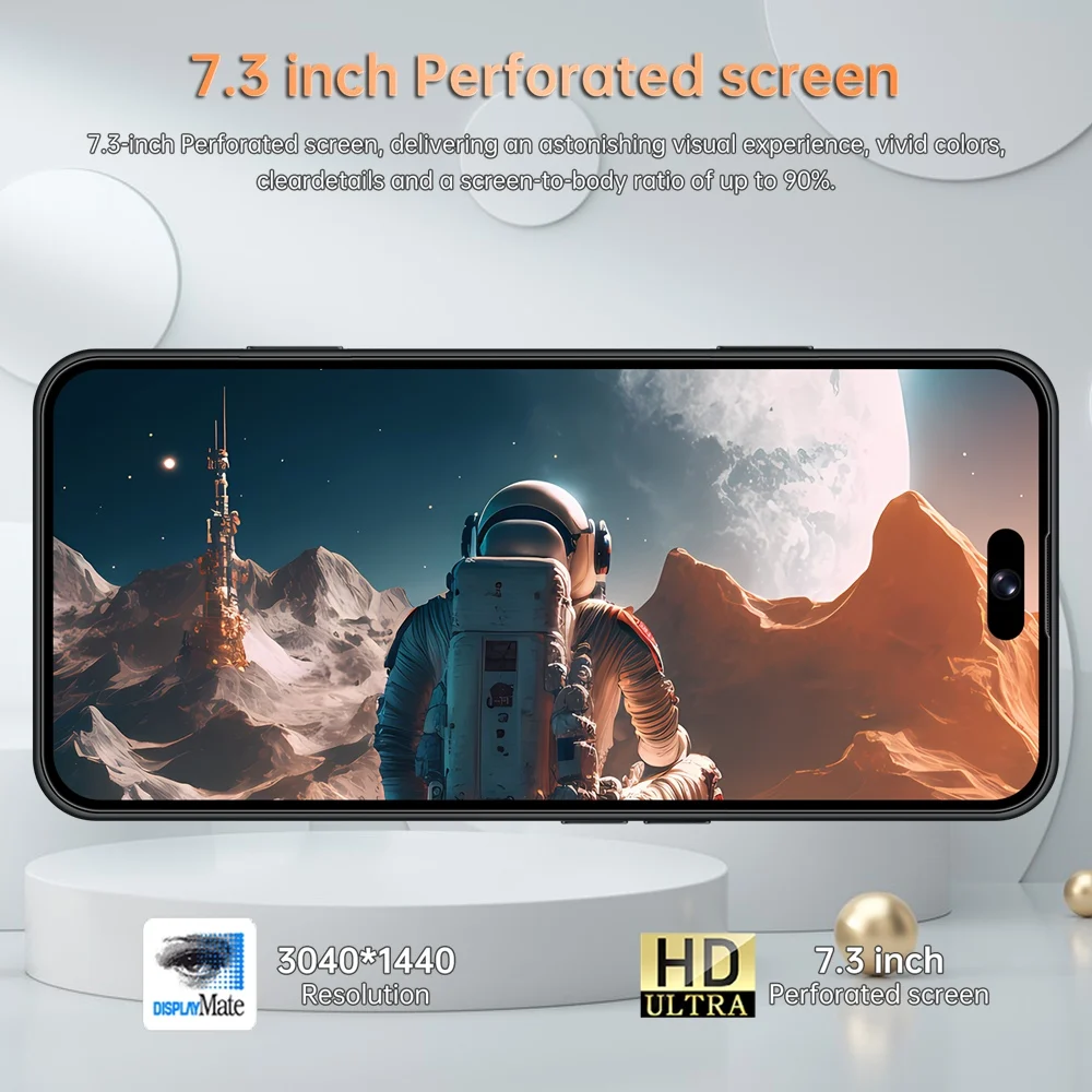 K-Touch M18 Pro Max 7.3Inch Mobile Phones 22G+2TB Cell Phone Android 15 Smartphone 5G Dual SIM 7800mAh Unlocked 16MP+48MP Camera Cellphones