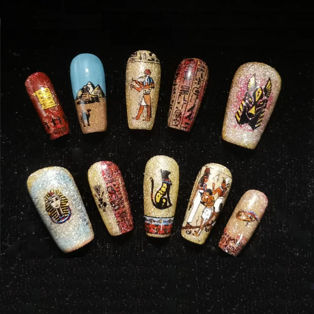 TSC-569 TSC-026 Mummy of Ancient Egyptian Pharaoh DIY 3D Back glue Nail sticker Nail decoration art tool ornament