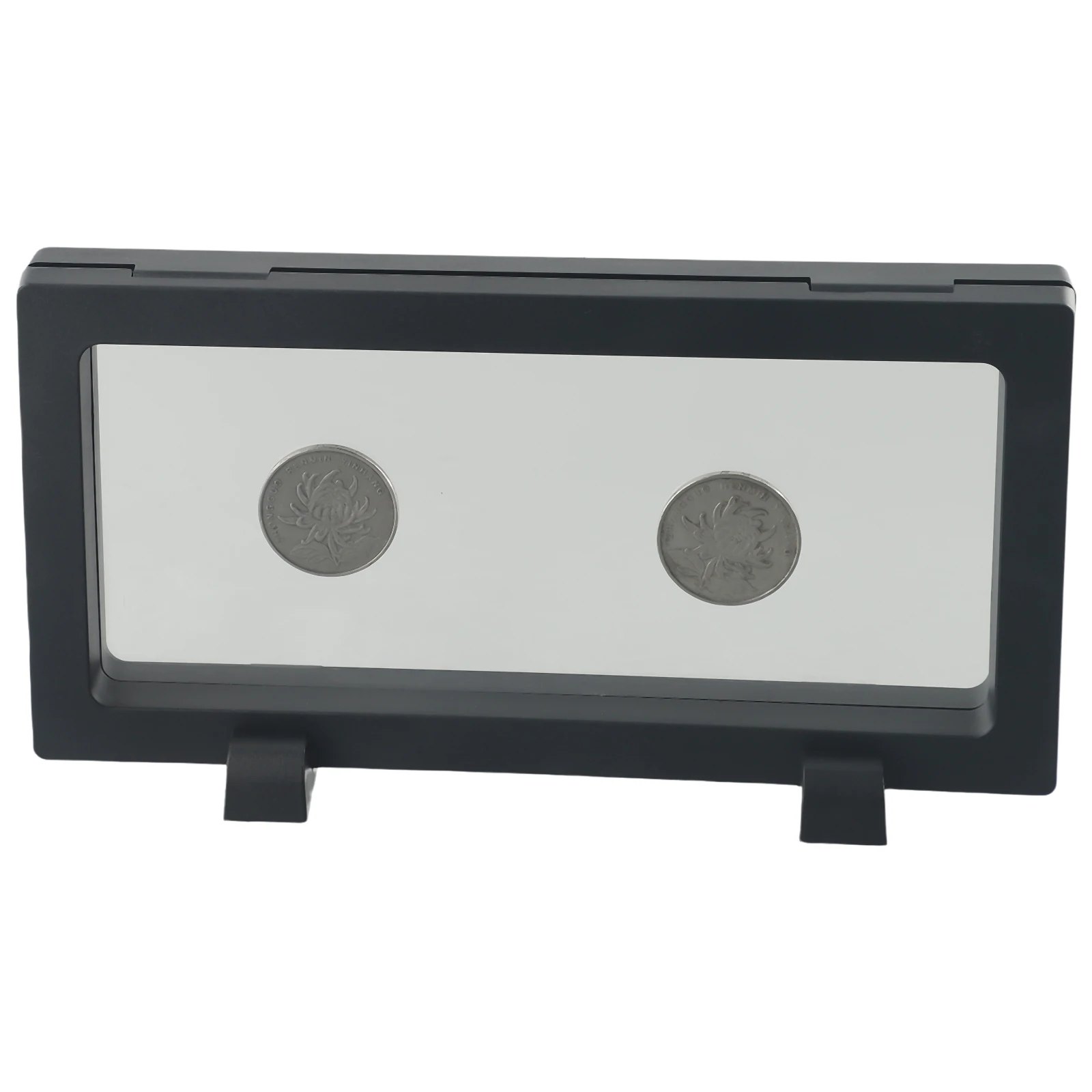 

3D Floating Picture Frame Money Coin Display Box Rectangle Clear Film Jewelry Storage Case Stand Holder Collection Container