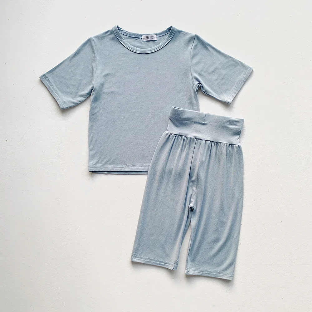 

Нижнее белье для девочек, пижамный комплект из 2 предметов, одежда для сна в Корейском стиле, Хлопковая пижама из модала для детей, для мальчиков и детей, домашняя одежда для сна, летняя одежда