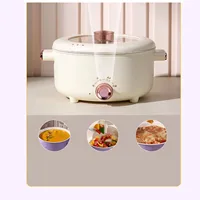 Electric Cooking Pot 3.5L 3 Temp Modes Antisticking Ceramic Glaze Multi Function Electric Cooker for Home Cooking 220V 2