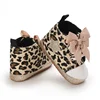 0-12M Newborn Baby Girl Boys Shoes Leopard Star Printed Bowknot Walking Soft-Soled First Walker Shoes 2