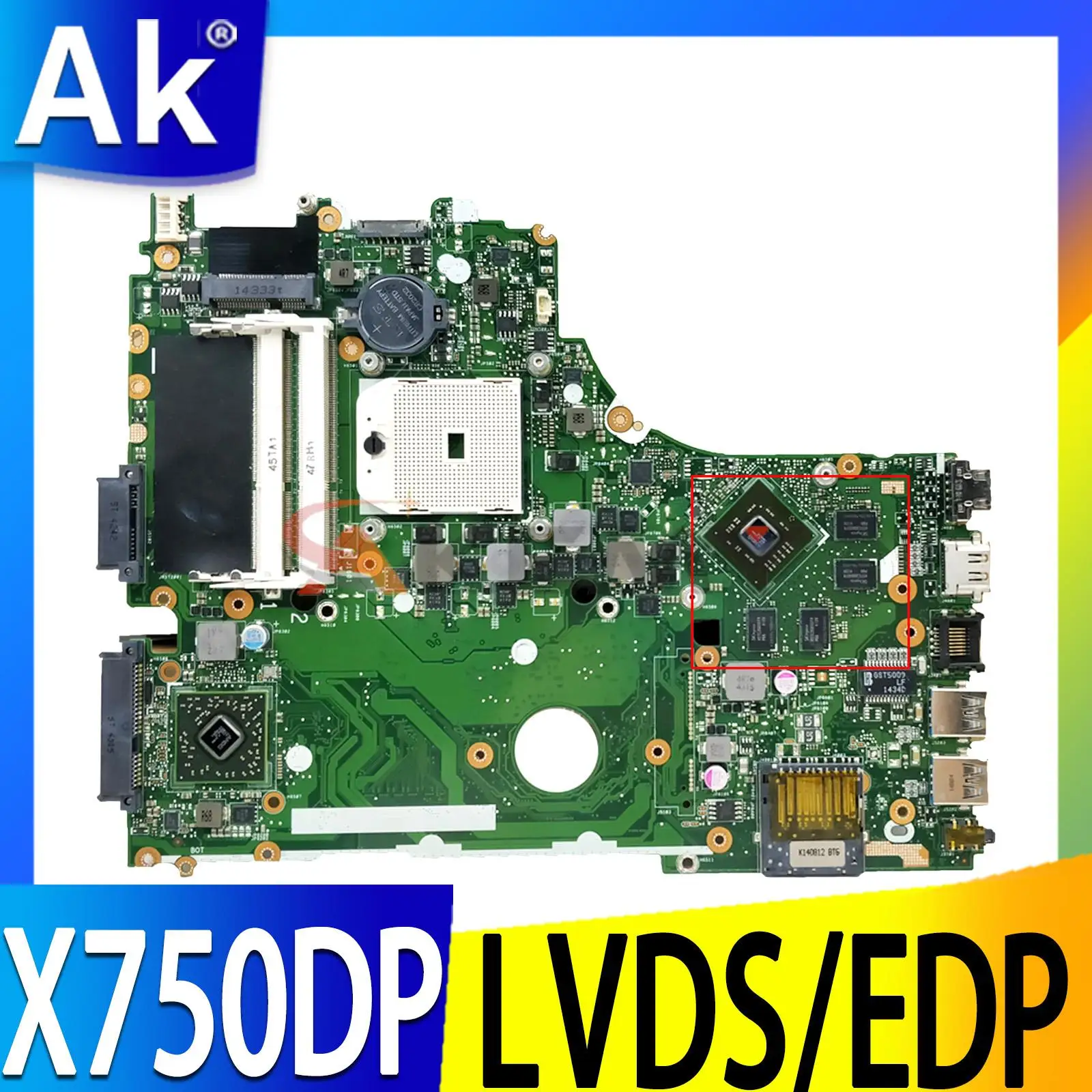 X750DPNotebookMainboardLVDSEDPforASUSX550K550DX550DK550DP