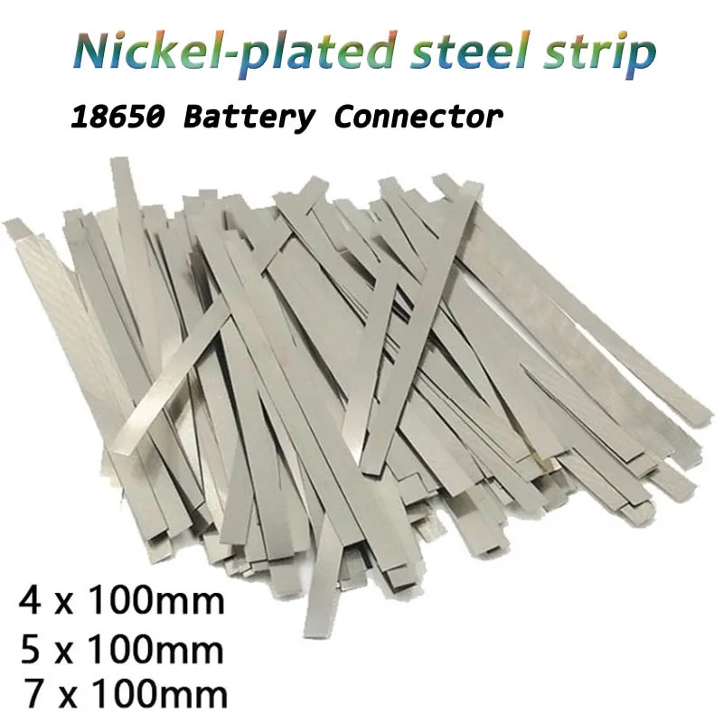 Nickel Plated Steel Strip Nickel Plate Strap Strip Sheets For 18650 Battery Spot Welding Machine Width 4mm 5mm 7mm Length 100mm maccurat 10pcs lot feeder springs nickel plating stainless steel part aluminum 1 2mm 5mm length 20mm springs 3d printers parts 1