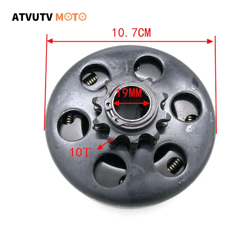 

10T 11T 12T 16MM 19MM Centrifugal Clutch 3/4" 5/8 "Bore For Go Kart Mini Bike Engine 35 Chain 40 41 420 Chain 2.8HP 6.5HP