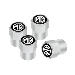 Premium Car Wheel Tire Valve Caps - Set of 4 (B - Silver)