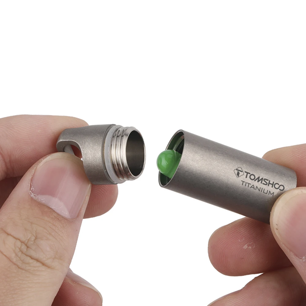 Titanium Pill Case Portable Sealed Medicine Bottle Home Outdoor Pill Box Waterproof Titanium Pill container Camping Hiking