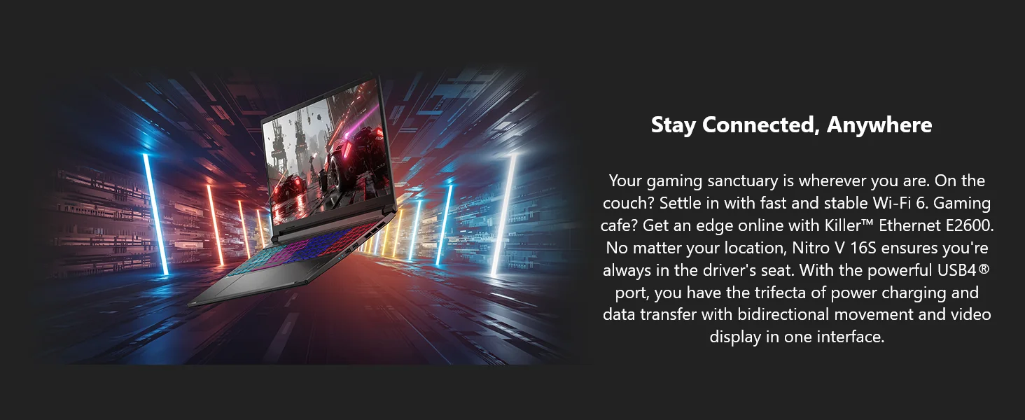 acer nitro V AMD; RTX laptop; 16” gaming laptop; AMD gaming laptops; DDR5; RTX 50; DLSS 4