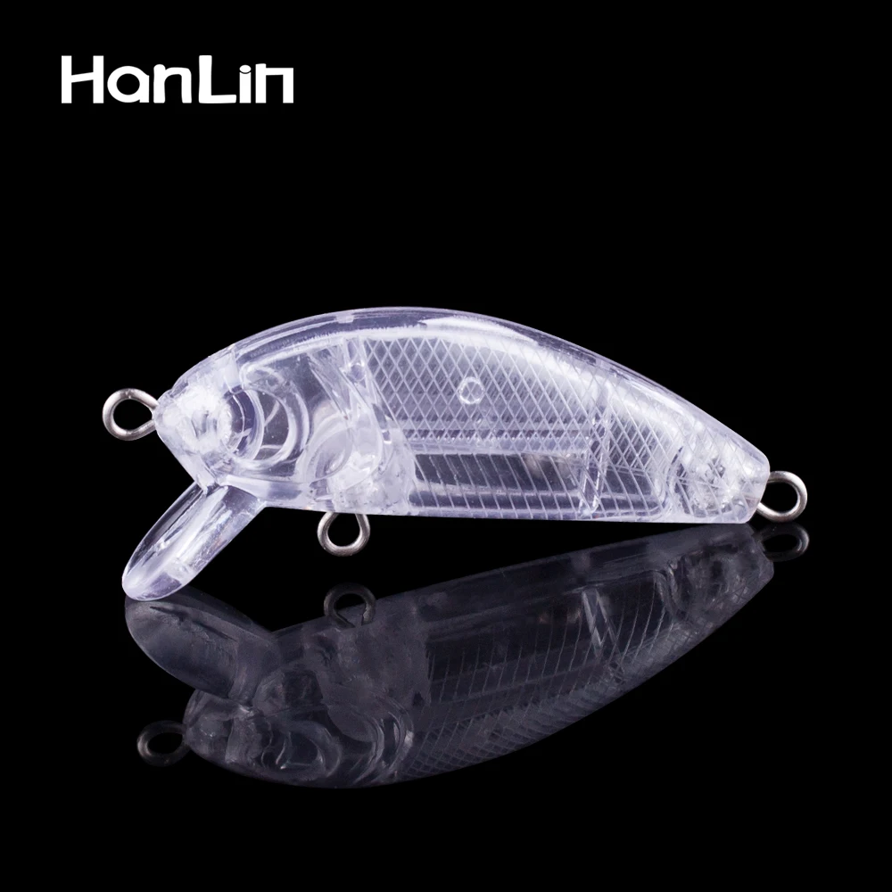 

Hanlin 10/20PCS 5CM 3G Mini Crankbait Unpainted Hard Plastic Transparent Body Baits Floating Fishing Lures Blank Bass Tackle
