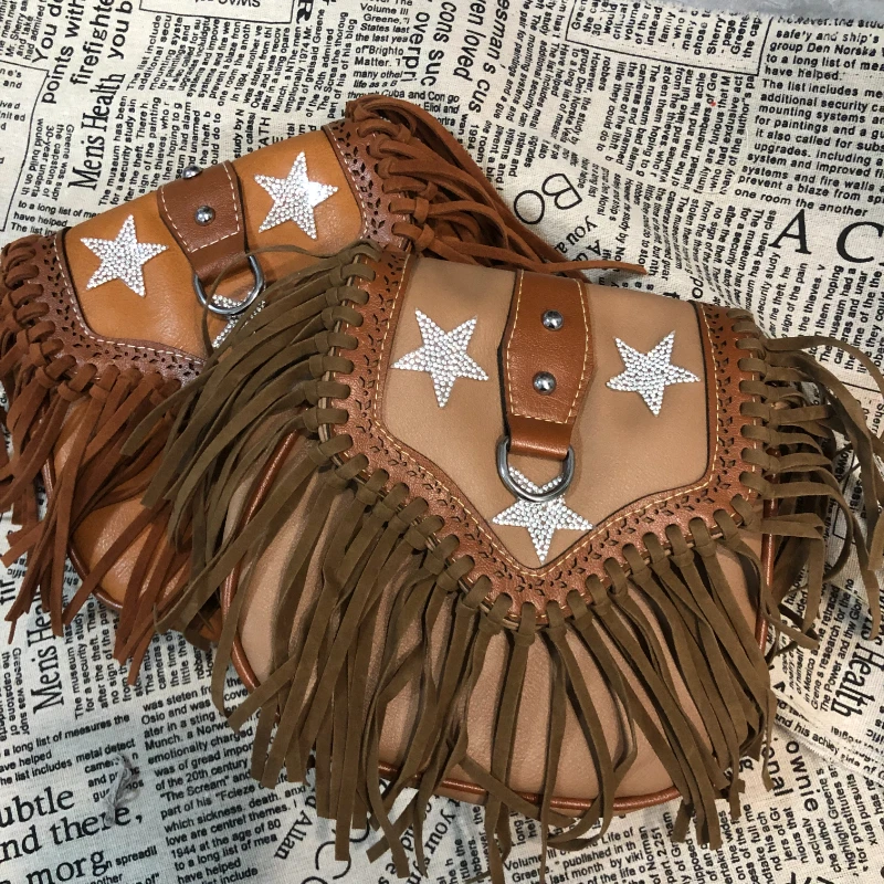 

Xiuya Y2k Vintage American Style Shoulder Bag Star Applique Rivet Crossbody Bag Hot Girls Fashion Soft Hip Hop Punk Cool Handbag