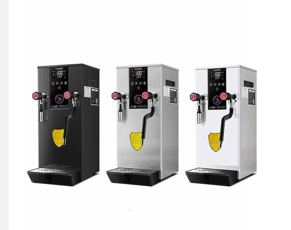 Commercial LCD Touch Screen 12L Steam Water Boiler Steam Boiling Machine Milk Foam Hot Water Heater For Bubble Tea Shop 6