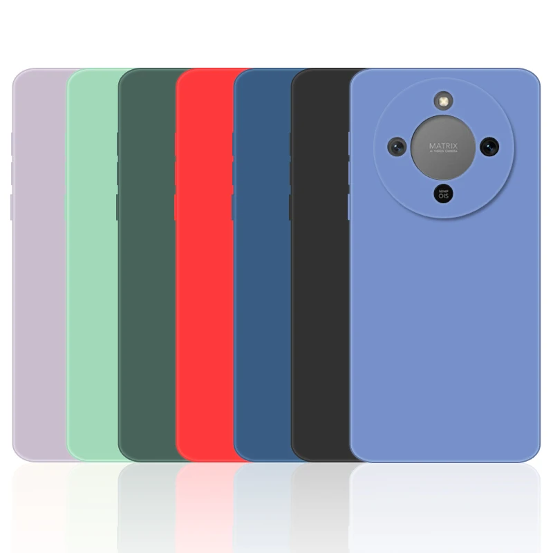 Soft Liquid Silicone Durable Bumper Shield Protective Phone Case in Blue