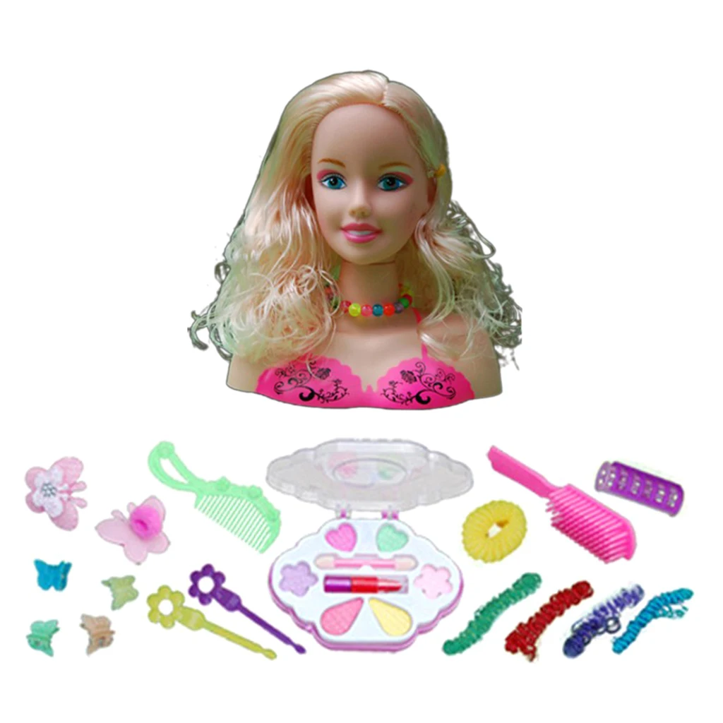 Up Set Doll Styling Head With Cosmetics And Accessories Playset
