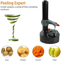 Electric Potato Peeler with 1 Replacement Blades Stainless Steel Automatic Rotating Fruits Fruit Peeler Apple Paring Machine 2