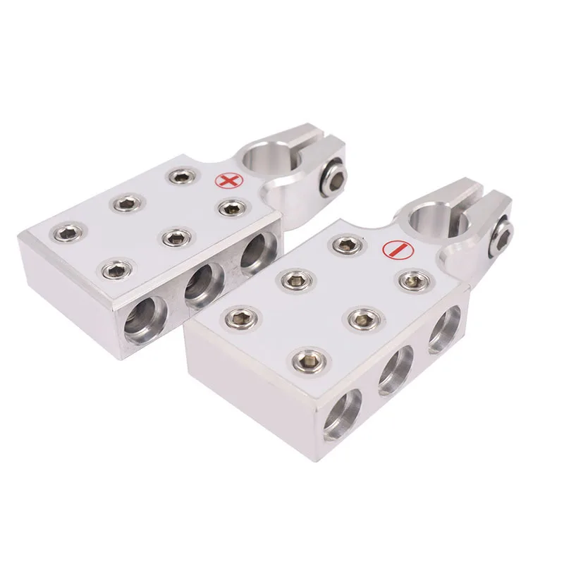 1Pair Battery Terminal Post Clamp Battery Positive Negative Car Terminal Connector Audio Modification for Caravan RV Bus battery terminal connectors
