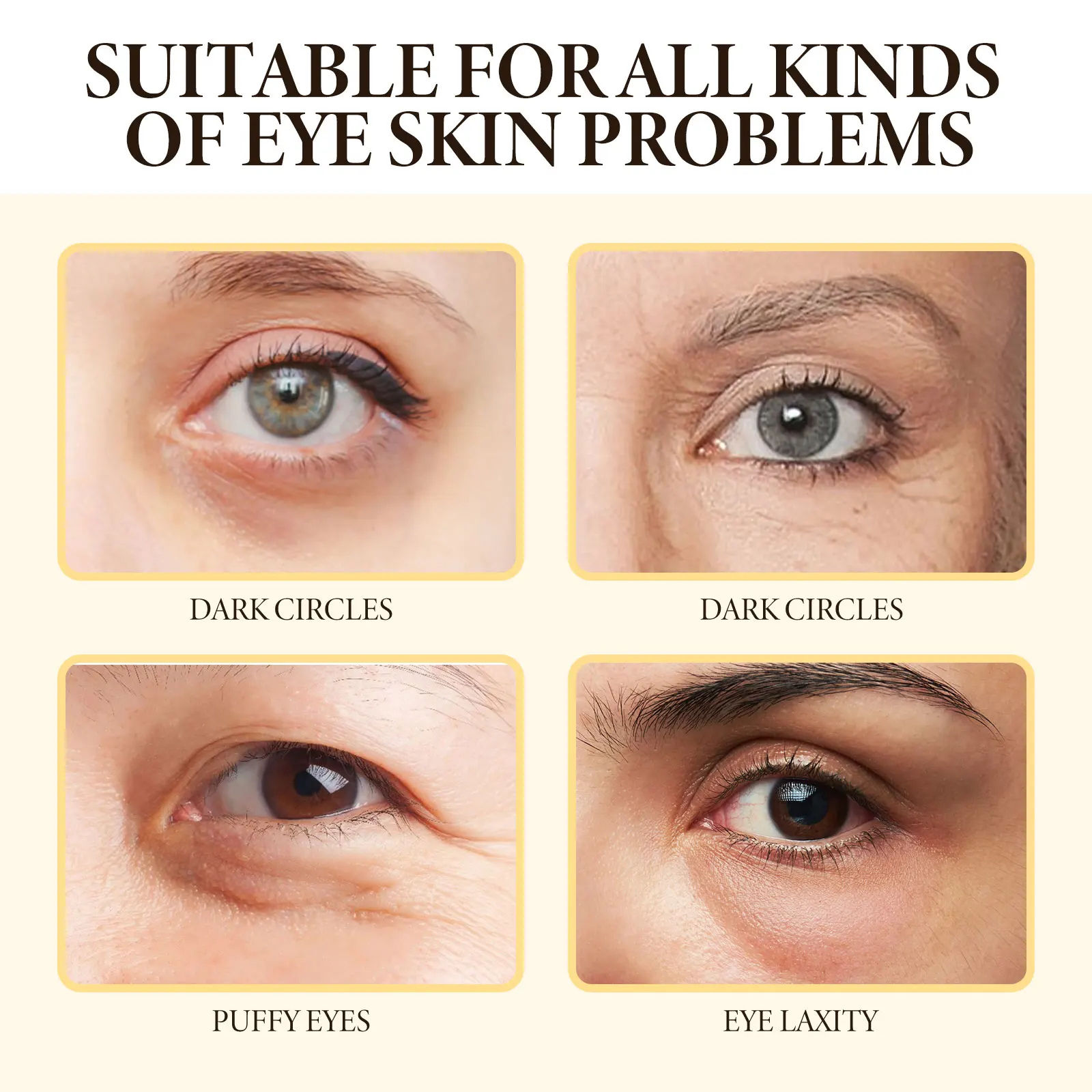 suitable for all kinds of eye skin problems. Bee Venom Eye Cream for Dark Circle Care, Lifting, and Moisturizing