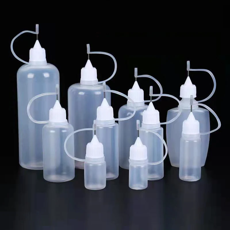 Spiked Bottle Squeeze Plastic Bottle Syringe 3ml 5/10/15/20ml Liquid Dispensing Drip Dispensing Jug 5 PCS