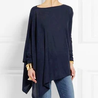 Womens Tops And Blouses Cotton Irregular Ladies Casual O Neck Long Sleeve Blouse Female Tunic 2023 Spring Female Blusas Shirt - Image 5