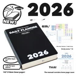 Enhanced Productivity Planner Notebook with Annual, Weekly, and Monthly Agenda & To - Do Lists (Thick Book Black)