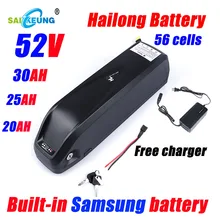 Hailong – batterie Lithium Samsung pour vélo électrique, avec BMS 30A, 52V, 20/25/30ah, 350/500/750/1000W