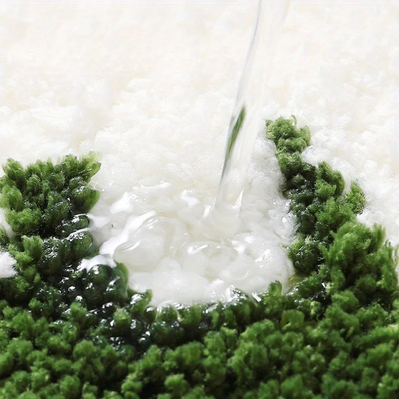 Floral Bathroom Rug Absorbent Quick-Dry Thickened Bath Mat for Home Decor Fresh Style Washable Bathroom Hygienic Floor Mat