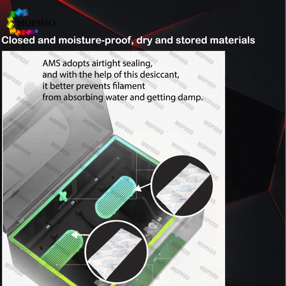 Pla 필라멘트 3D 프린터 건조제, Bambulab X1C P1S 3D 인쇄 액세서리, Bambu Lab AMS 건조제 가방, 필라멘트 건조기 상자