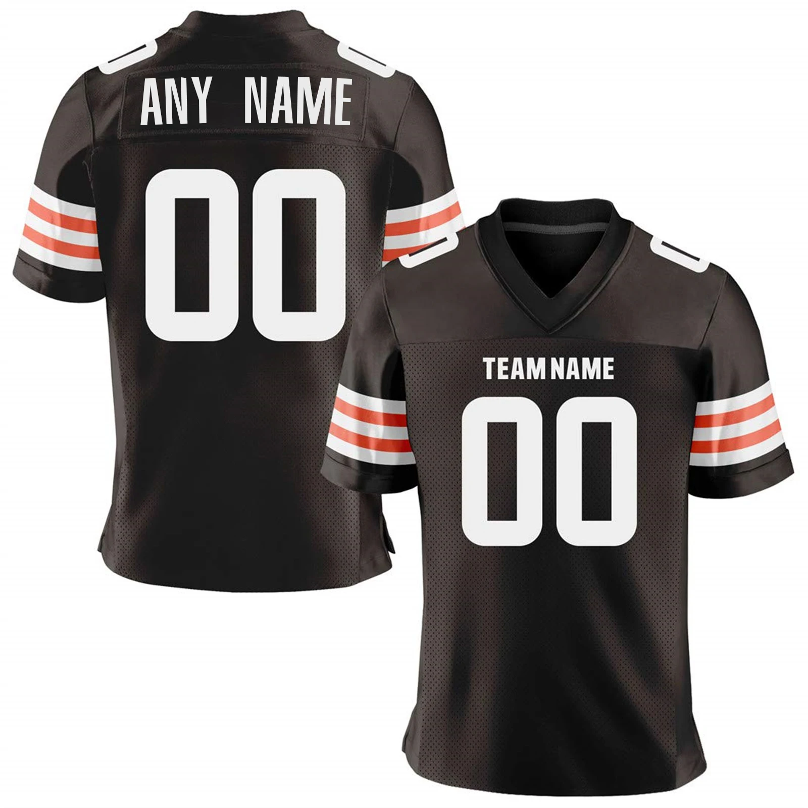 thumbnail image 1 of Camiseta de fútbol americano personalizada de los Cleveland Browns con nombre del equipo impreso y número personalizado para adultos y niños, camiseta de entrenamiento de secado rápido, 1 of 4