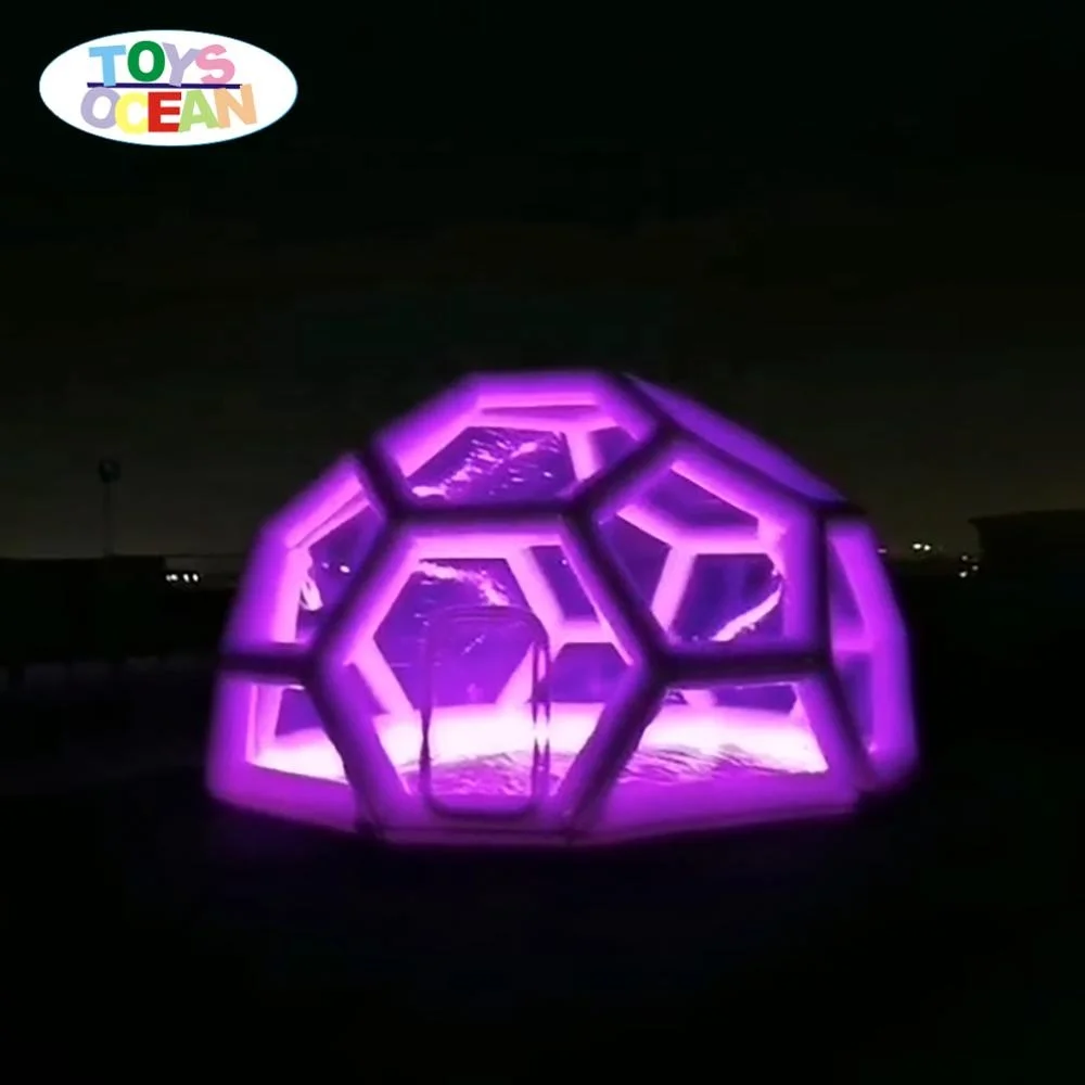 

2022 NEW design inflatable led clear tent outdoor camping dome tent