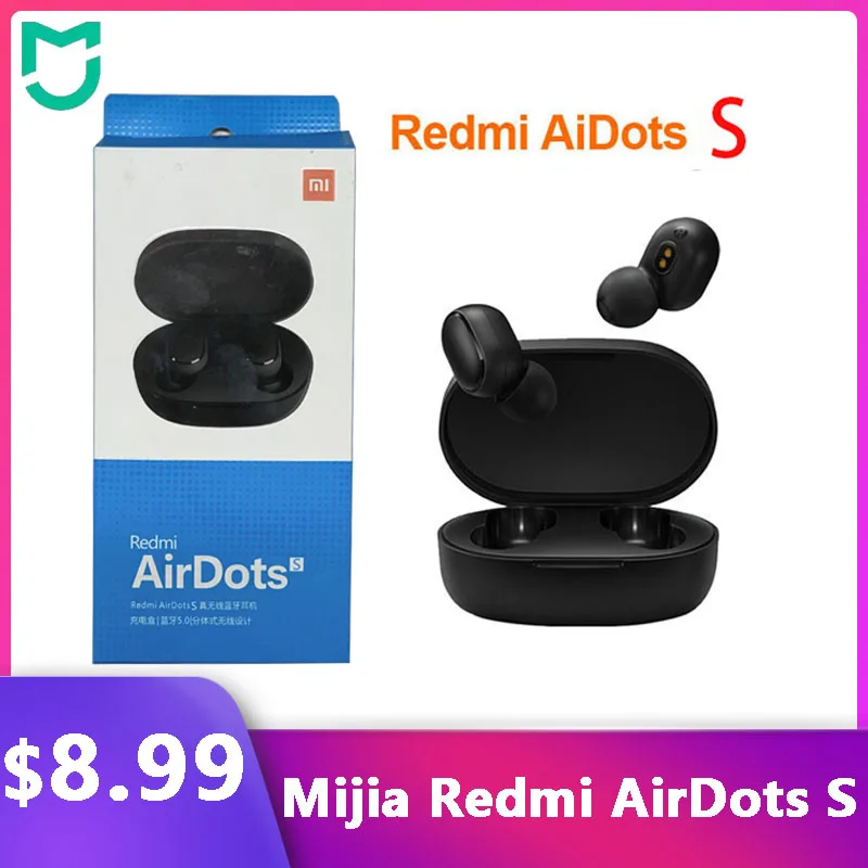 

MIJIA Xiaomi Redmi AirDots S TWS Wireless Bluetooth 5.0 Earphones AI Control Gaming Headset In Ear Sport Music Earbuds with Mic