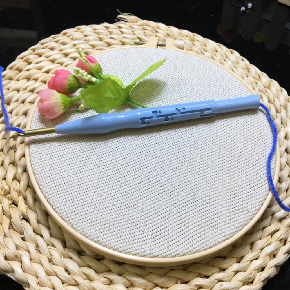 Punch Needle Embroidery Pen, Adjustable Rug Yarn, Threader, Floss, Cross  Stitching, Beginner Tool 1Pc - AliExpress